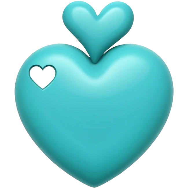 Heart turquoise emoji