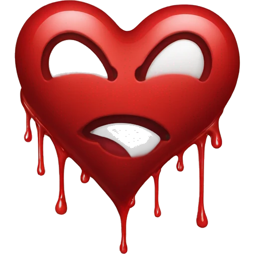 bleeding red heart emoji