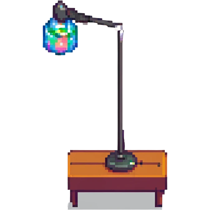 classic desk lamp pixel art emoji