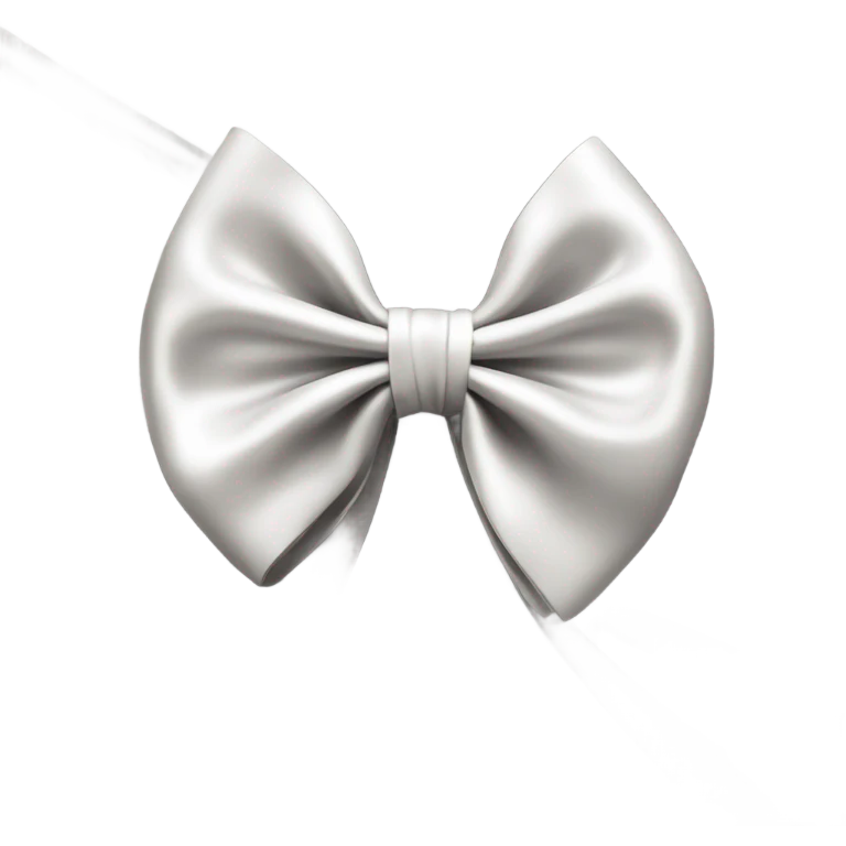 white satin bow emoji