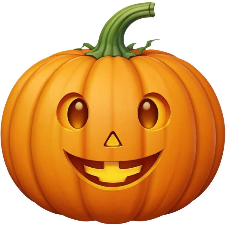 Happy and cute pumpkin emoji