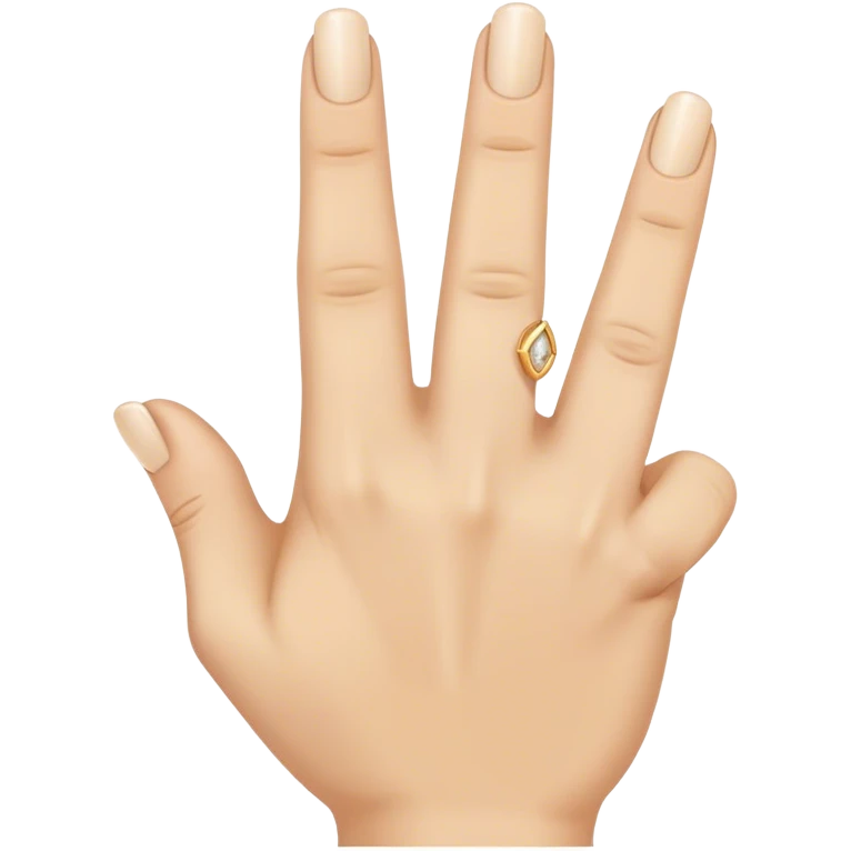 A hand where we do like a middle finger but with the ring finger is the one up emoji