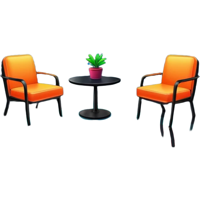 Window , neon reflection, empty chair, Apartment Windows. emoji