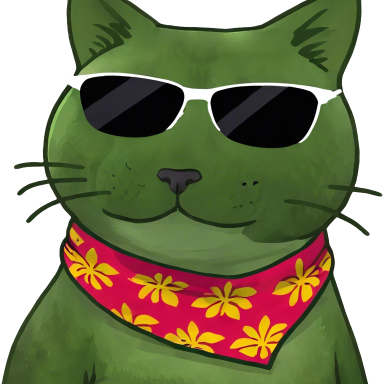 Cat with sunglasses emoji
