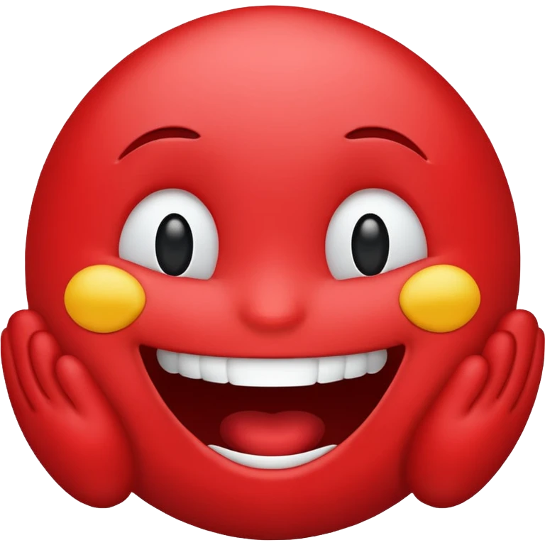 Lafing in red color emoji emoji