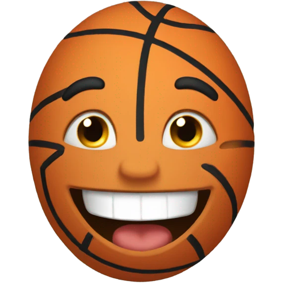 Happy basketball emoji