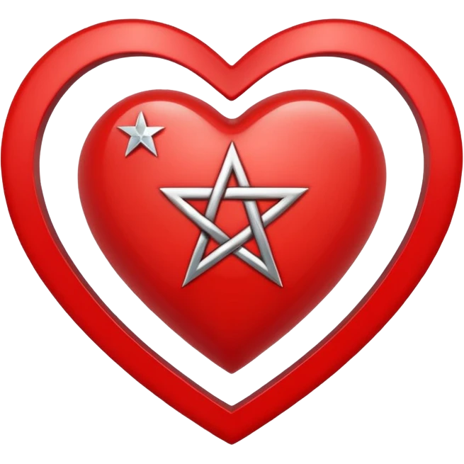 heart with a pentagram  emoji