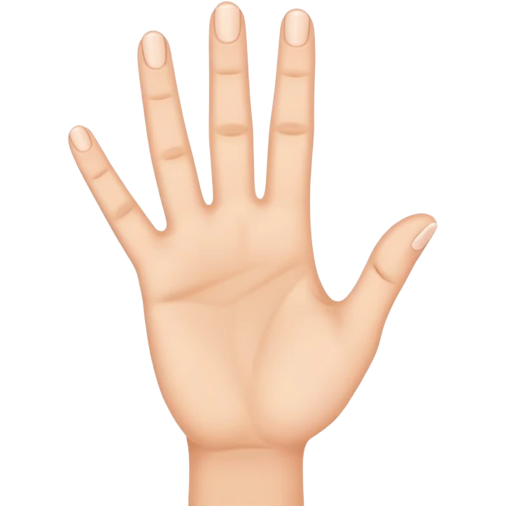 a hand with four fingers up emoji