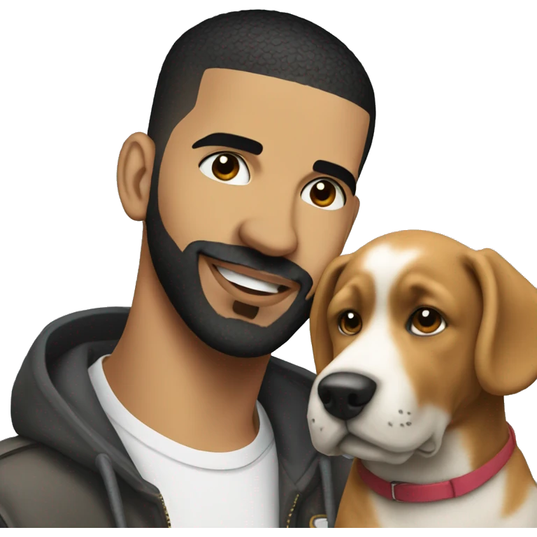 Drake with a dog  emoji