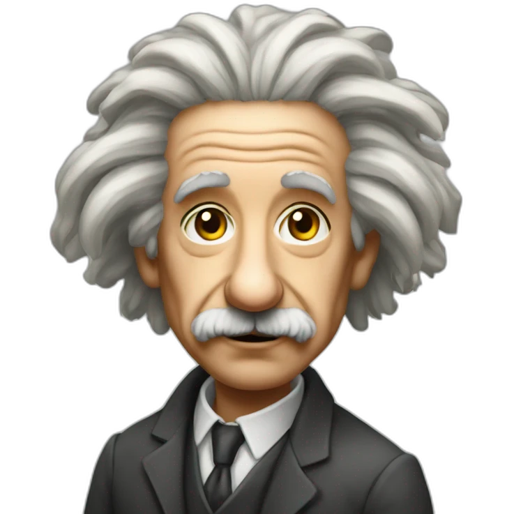 albert einstein with dread locks emoji