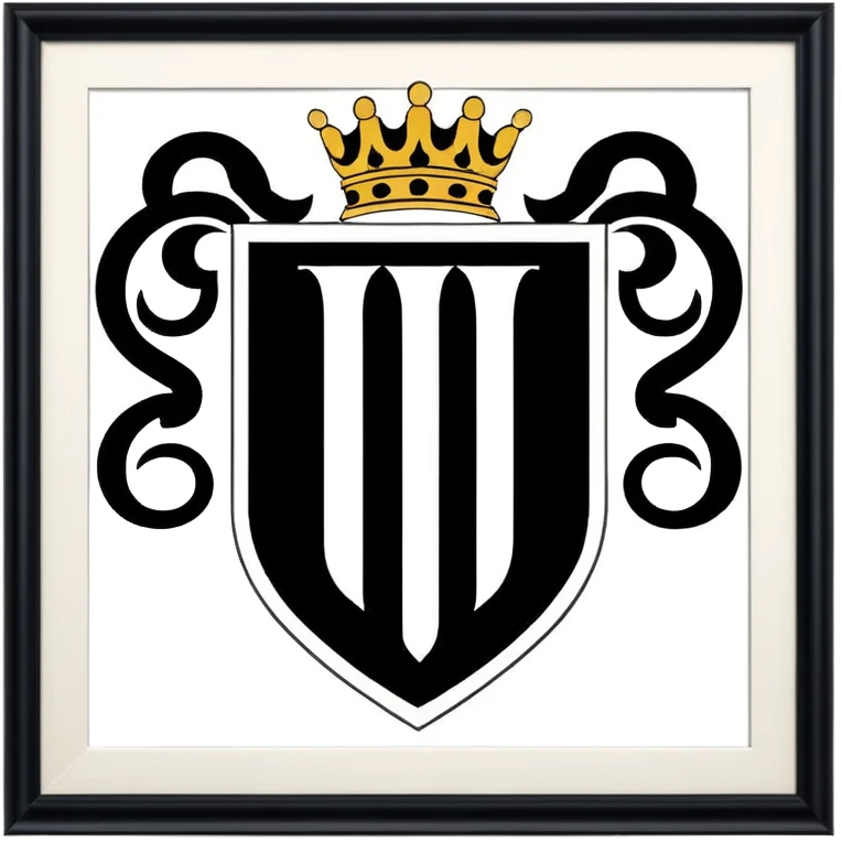 on forma clásica de heráldica, dividido en cinco franjas verticales alternadas en negro y blanco. En la parte superior tiene las siglas “GYE” y en la parte inferior el año “1908”. El diseño es simple, simétrico y con colores tradicionales blanco y negro. Que el fondo sea blanco emoji