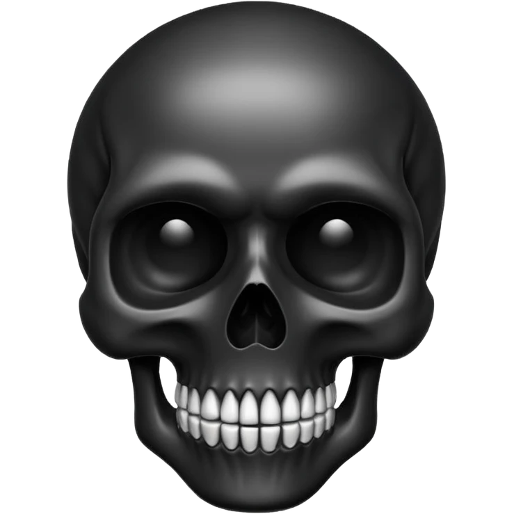 caution skull, black color emoji