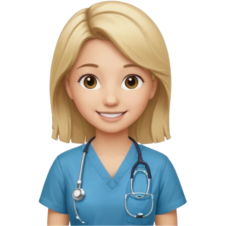 Girl emoji, dirty blondish hair , loves nursing , cute asthetics and her neutrals emoji