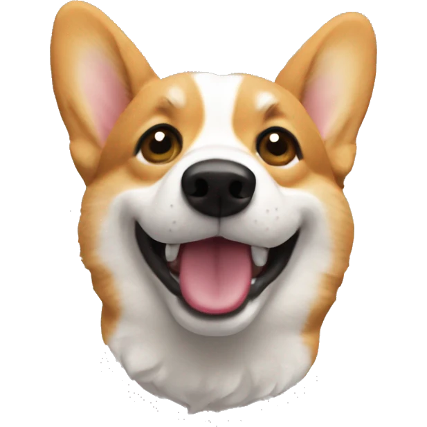 corgi popping emoji