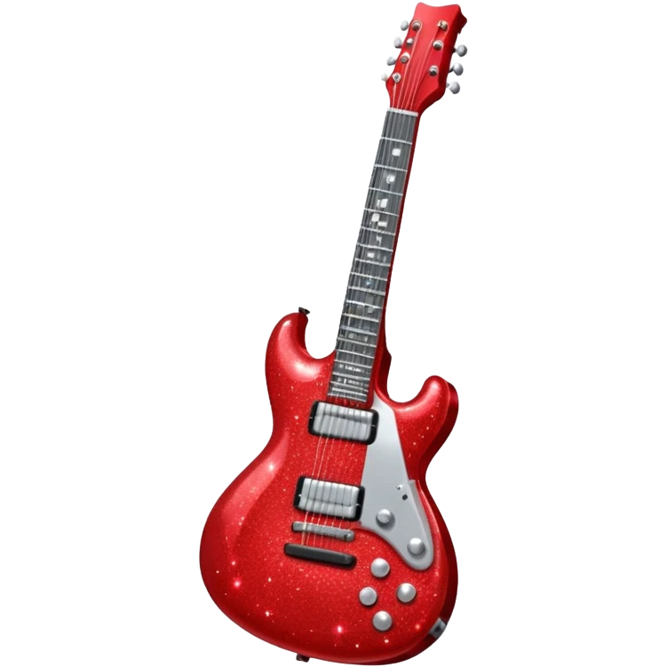 red glitter guittar emoji