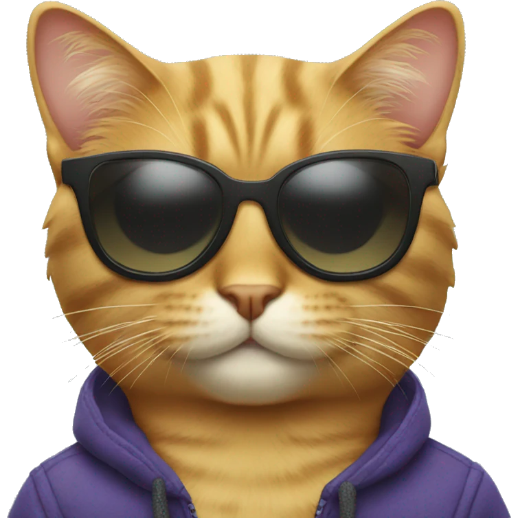 Cat with sunglasses emoji