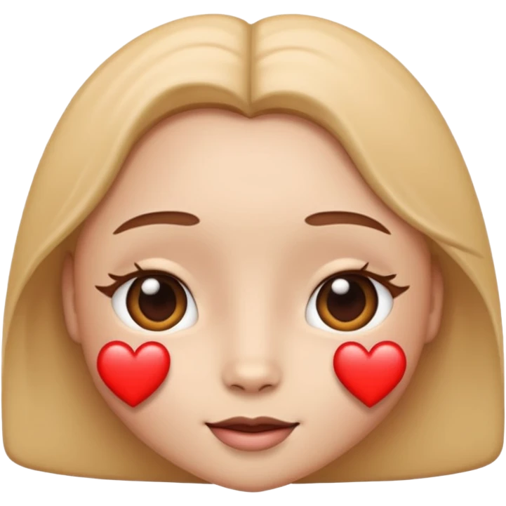 Labubu character with heart eyes, iOS emoji style emoji
