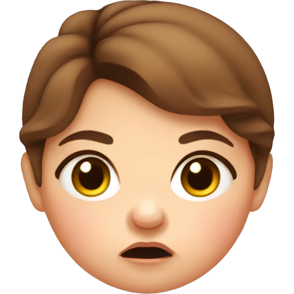 Fat angry baby girl with brown hair  emoji
