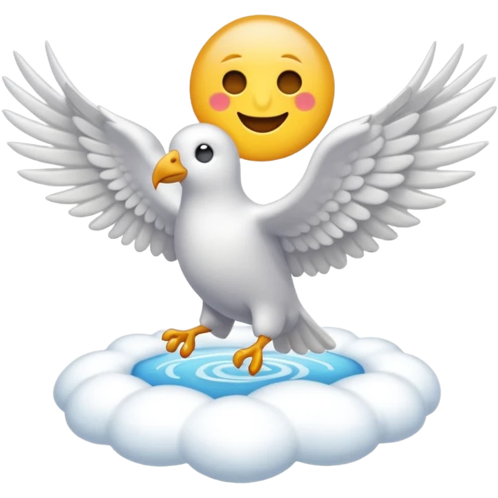 Quiero un emoji de la paz con una paloma blanca y un círculo emoji