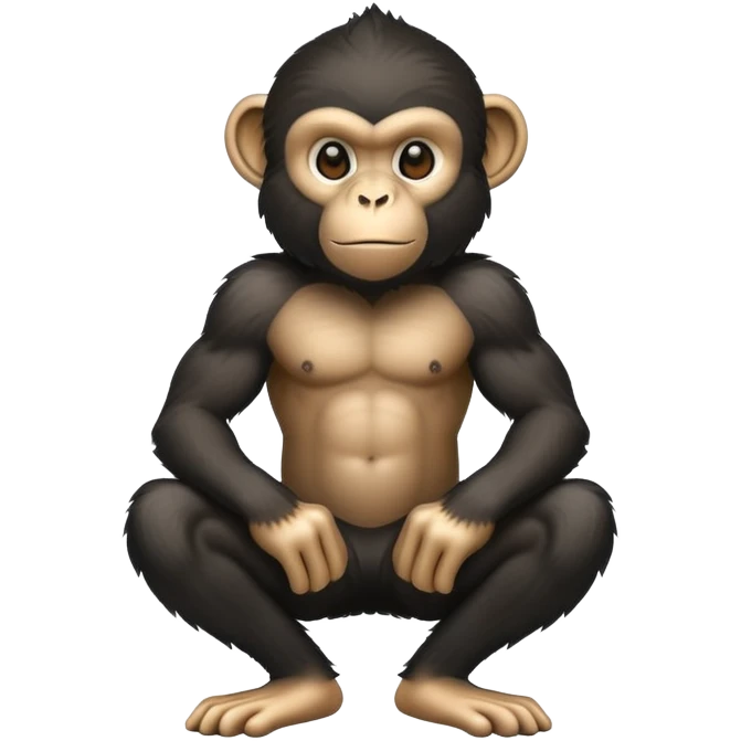Black monkey emoji