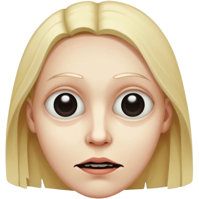 Creepy face emoji