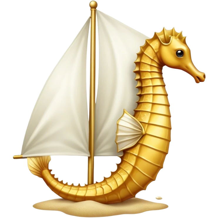 Seahorse with white sail emoji