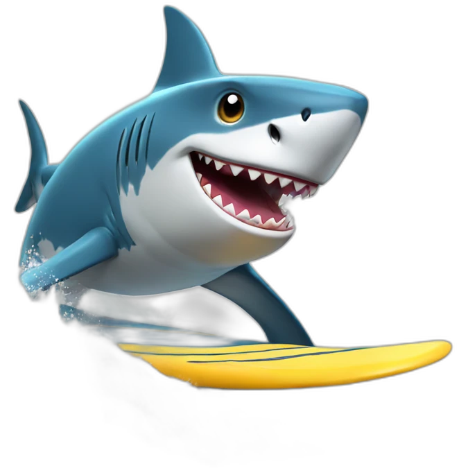 shark in a cowboy hat surfing big wave emoji