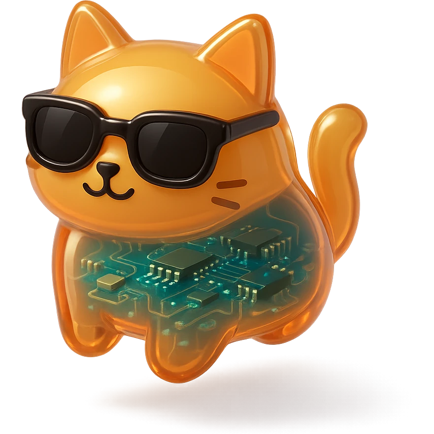 Cat wearing sunglasses emoji