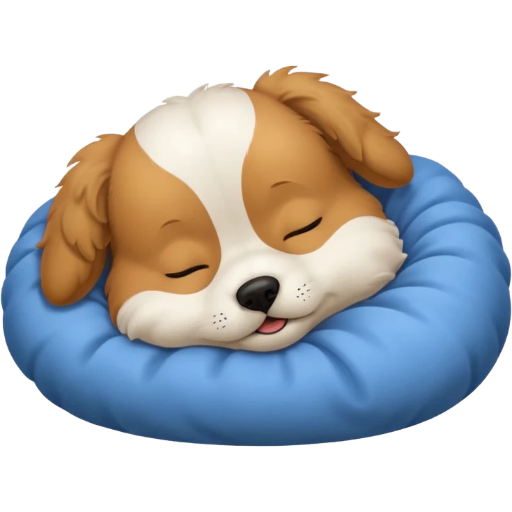 comfy sleeping cute dog emoji