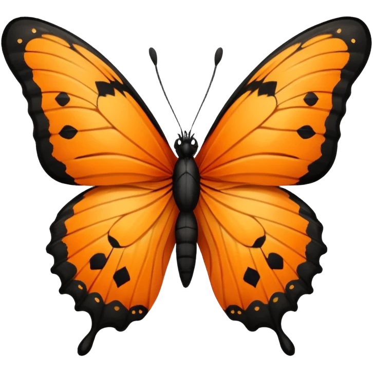 an orange butterfly emoji
