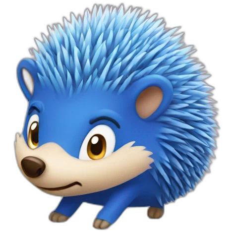 blue hedgehog heart emoji