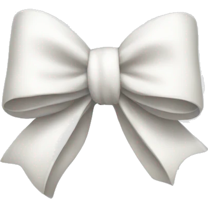 A white bow emoji