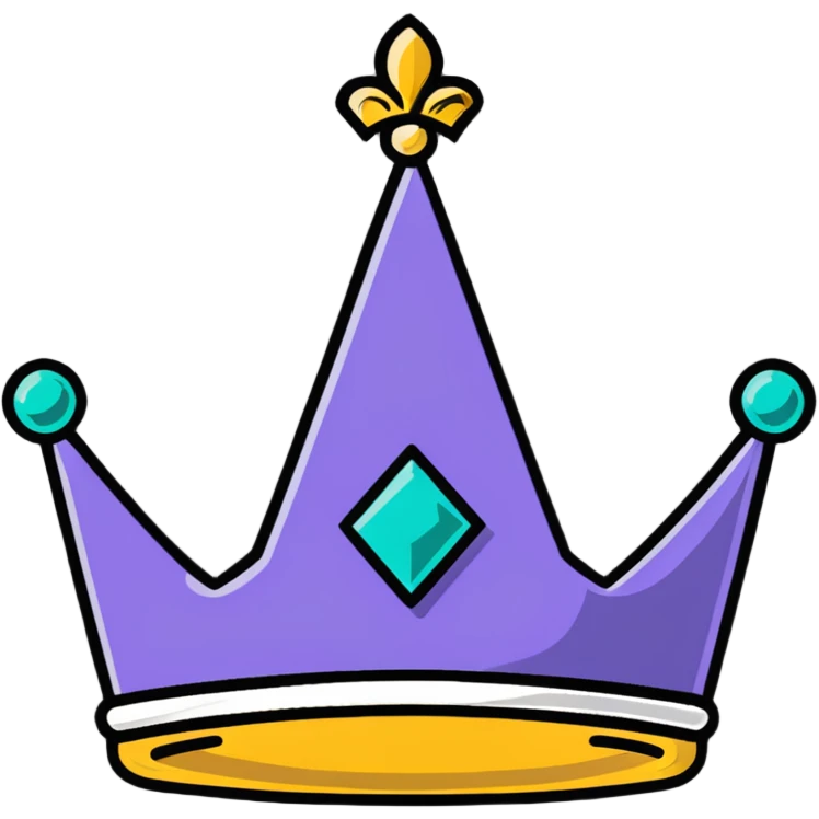 fancy king's crown with gems emoji