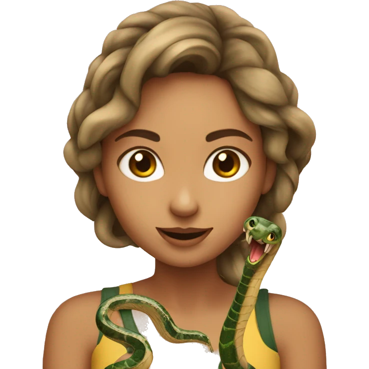 Girls turned into snakes talking emoji