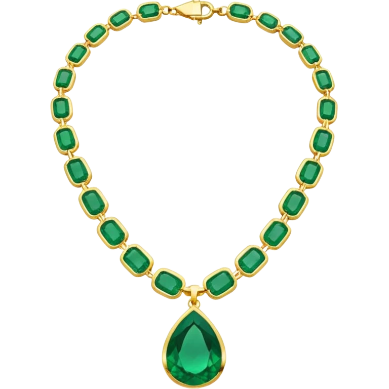 emerald necklace with clasp emoji