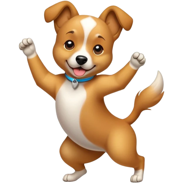 Dog dancing  emoji