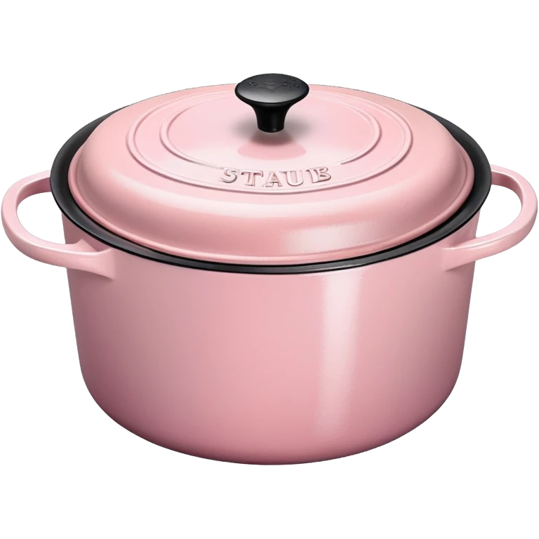 Staub light pink Dutch oven emoji
