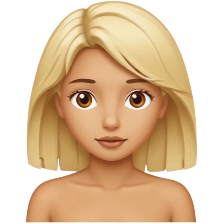 Blonde girl with big ass and tits without clothes  emoji