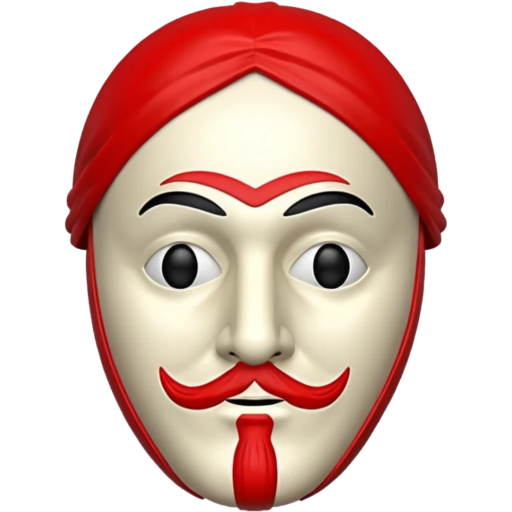 Money Heist mask emoji like real  emoji