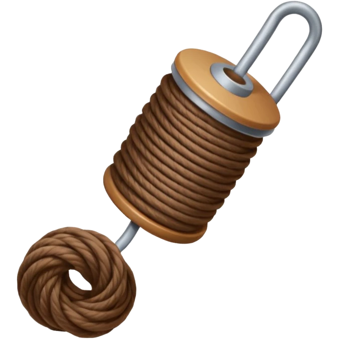 brown yarn on a bobbin emoji