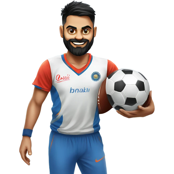 Virat kohli with football emoji
