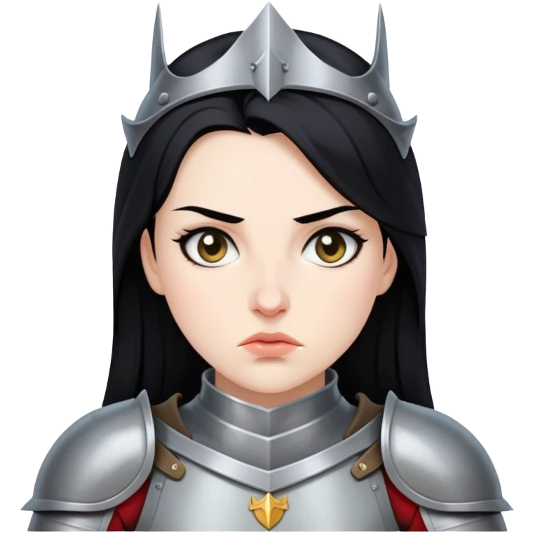 woman knight black hair emoji