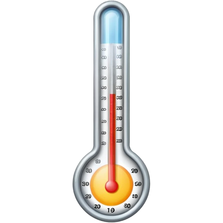 A thermometer at 0 degrees . emoji
