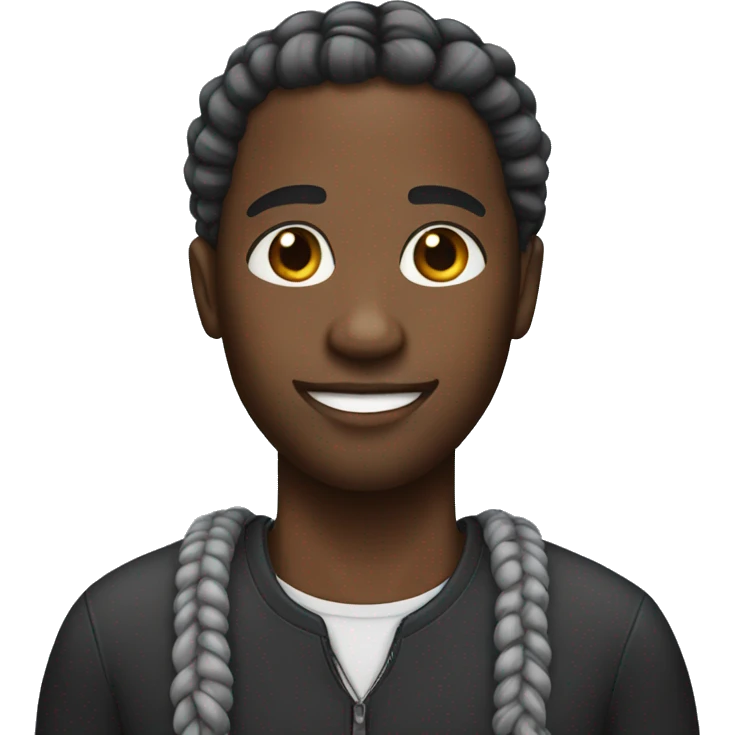 black guy with braids emoji