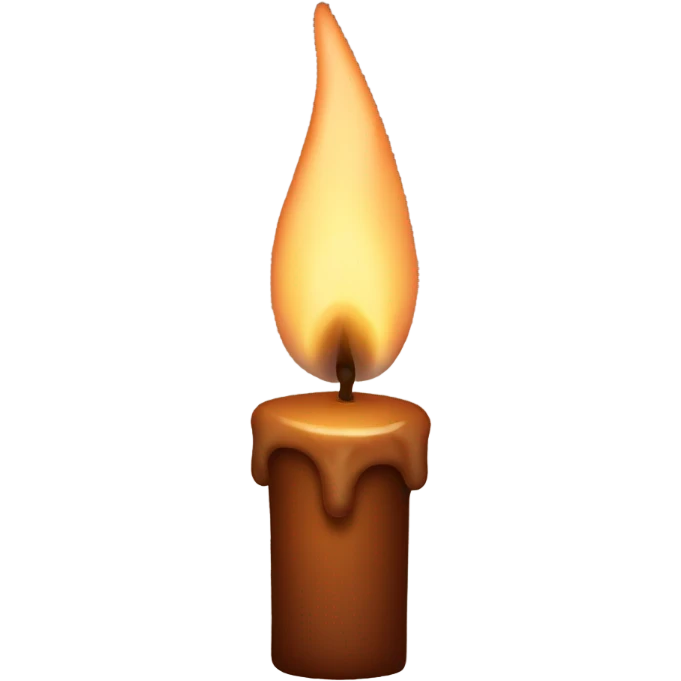 Brown candle emoji