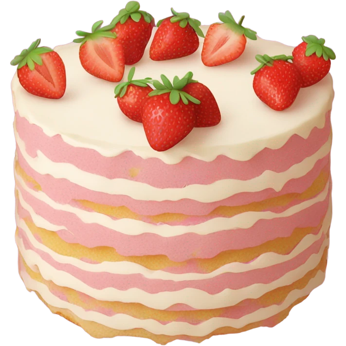 Seven layer strawberry cake  emoji
