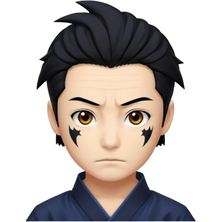 Tanjiro with scar on head from demon slayer emoji
