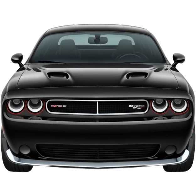Black Dodge challenger car emoji
