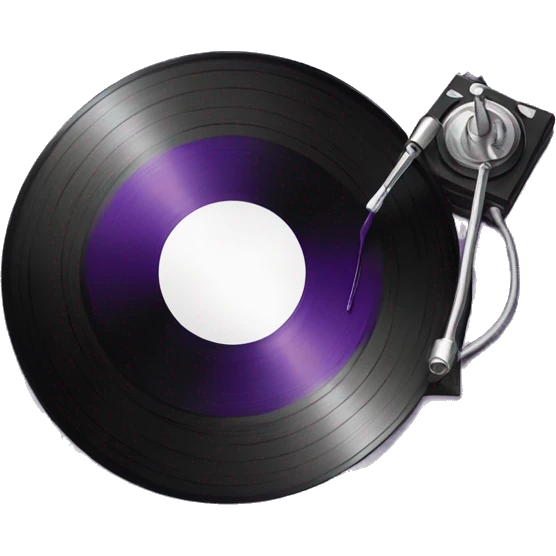 purple vinyl record  emoji