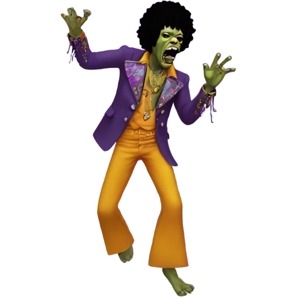 jimi hendrix zombie dancing emoji